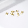 Amazon Essentials Gold Plated Sterling Silver Stud Earrings(Yellow Gold)