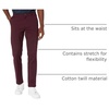 Amazon Essentials Men’s Straight-Fit Casual Stretch Chino Pants, Sits at Waist(Burgundy)