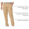 Amazon Essentials Men’s Straight-Fit Casual Stretch Chino Pants, Sits at Waist(Dark Khaki)