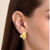 Amazon Essentials Sculpted Clip Earrings for Women – Gold-Tone Fine Silver Plated, Trendy Jewelry