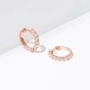 Amazon Essentials Sterling Silver Hinged Huggie Hoop Earrings(Rose Gold)