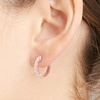 Amazon Essentials Sterling Silver Hinged Huggie Hoop Earrings(Rose Gold)