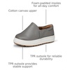 Amazon Essentials Unisex Kids and Toddlers’ Canvas Slip-on Sneakers(Grey Faux Leather)