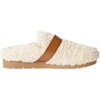 Amazon Essentials Women’s Backless Shearling Memory Foam Mule Slides, Non-Slip(Ivory Tan Shearling)