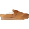 Amazon Essentials Women’s Backless Shearling Memory Foam Mule Slides, Non-Slip(Tan Suede)