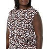 Amazon Essentials Women’s Cap Sleeve Boat-Neck Faux Wrap Pleated Matte Jersey Dress(Pink  Multi Floral)