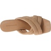 Amazon Essentials Women’s Crossover Block Heeled Sandal with Padded Straps and Memory Foam Insole(Beige Faux Microsuede)