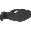 Amazon Essentials Women’s Crossover Block Heeled Sandal with Padded Straps and Memory Foam Insole(Black Faux Leather)