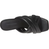 Amazon Essentials Women’s Crossover Block Heeled Sandal with Padded Straps and Memory Foam Insole(Black Faux Leather)