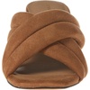 Amazon Essentials Women’s Crossover Block Heeled Sandal with Padded Straps and Memory Foam Insole(Tan Faux Microsuede)