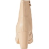 Amazon Essentials Women’s Fitted Stretch Ankle Heel Boots with Pointed Toe(Beige Faux Leather)