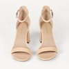 Amazon Essentials Women’s High Heel Nola Block Heels Sandals with Ankle Strap(Beige Patent)