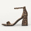 Amazon Essentials Women’s High Heel Nola Block Heels Sandals with Ankle Strap(Leopard Faux Suede)