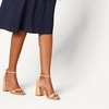 Amazon Essentials Women’s High Heel Nola Block Heels Sandals with Ankle Strap(White Patent)