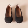 Amazon Essentials Women’s Knit Mesh Ballet Flat(Black)