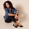 Amazon Essentials Women’s Knit Mesh Ballet Flat(Black)
