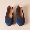 Amazon Essentials Women’s Knit Mesh Ballet Flat(Navy)