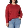 Amazon Essentials Women’s Lightweight Soft Crewneck Sweater, 100% Cotton, Plus Size Available(Dark Red)