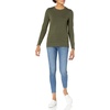 Amazon Essentials Women’s Lightweight Soft Crewneck Sweater, 100% Cotton, Plus Size Available(Olive)