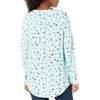 Amazon Essentials Women’s Long-Sleeve Relaxed Fit Popover Blouse, Collared Business Casual Work Shirt(Aqua Poppy)