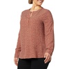 Amazon Essentials Women’s Long-Sleeve Relaxed Fit Popover Blouse, Collared Business Casual Work Shirt(Auburn Leopard Print)
