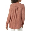 Amazon Essentials Women’s Long-Sleeve Relaxed Fit Popover Blouse, Collared Business Casual Work Shirt(Auburn Leopard Print)