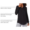 Amazon Essentials Women’s Long-Sleeve Relaxed Fit Popover Blouse, Collared Business Casual Work Shirt(Black)