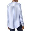Amazon Essentials Women’s Long-Sleeve Relaxed Fit Popover Blouse, Collared Business Casual Work Shirt(Blue Classic Bold Stripe)