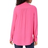 Amazon Essentials Women’s Long-Sleeve Relaxed Fit Popover Blouse, Collared Business Casual Work Shirt(Bright Pink)
