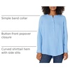 Amazon Essentials Women’s Long-Sleeve Relaxed Fit Popover Blouse, Collared Business Casual Work Shirt(French Blue)