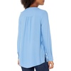 Amazon Essentials Women’s Long-Sleeve Relaxed Fit Popover Blouse, Collared Business Casual Work Shirt(French Blue)