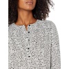 Amazon Essentials Women’s Long-Sleeve Relaxed Fit Popover Blouse, Collared Business Casual Work Shirt(Mini Leopard)