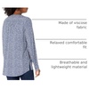 Amazon Essentials Women’s Long-Sleeve Relaxed Fit Popover Blouse, Collared Business Casual Work Shirt(Navy White Petal)