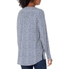 Amazon Essentials Women’s Long-Sleeve Relaxed Fit Popover Blouse, Collared Business Casual Work Shirt(Navy White Petal)