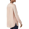 Amazon Essentials Women’s Long-Sleeve Relaxed Fit Popover Blouse, Collared Business Casual Work Shirt(Terracotta French Stripe)