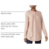 Amazon Essentials Women’s Long-Sleeve Relaxed Fit Popover Blouse, Collared Business Casual Work Shirt(Terracotta French Stripe)