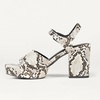 Amazon Essentials Women’s Platform Block Heel Sandals with Ankle Strap(Faux Snake)