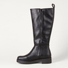 Amazon Essentials Women’s Tall Gusset Boot with Square Toe and Chunky Heel(Black)