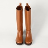 Amazon Essentials Women’s Tall Gusset Boot with Square Toe and Chunky Heel(Camel)