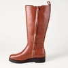 Amazon Essentials Women’s Tall Gusset Boot with Square Toe and Chunky Heel(Chestnut Brown)