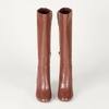 Amazon Essentials Women’s Tall Heel Boot with Memory Foam Insole, Interior Zipper(Chestnut Brown Faux Leather)
