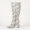 Amazon Essentials Women’s Tall Heel Boot with Memory Foam Insole, Interior Zipper(Snake Faux Leather)