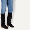 Amazon Essentials womens Tall Block Heel Boots(Black)