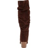 Amazon Essentials womens Tall Block Heel Boots(Dark Toffee Brown)