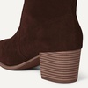 Amazon Essentials womens Tall Block Heel Boots(Dark Toffee Brown)