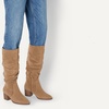 Amazon Essentials womens Tall Block Heel Boots(Tan)