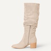 Amazon Essentials womens Tall Block Heel Boots(Taupe)