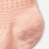 Amazon Essentials x Sofia Grainge Toddler and Baby Girls’ Scallop Top Socks with Non-Slip Grippers, 6 Pairs(Burgundy/Pink/Tan)