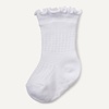 Amazon Essentials x Sofia Grainge Toddler and Baby Girls’ Scallop Top Socks with Non-Slip Grippers, 6 Pairs(White)