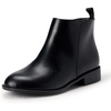 Amazon Essentials Girls’ Ankle Boots With Zipper(Black Faux Leather)